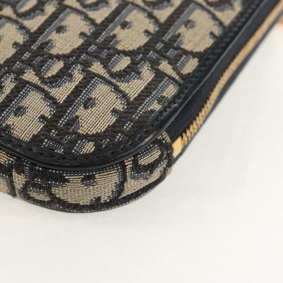 Christian Dior Trotter Canvas Phone Holder Chain Montaigne Bag Navy Auth 154027A