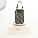 Christian Dior Trotter Canvas Phone Holder Chain Montaigne Bag Navy Auth 154027A-26