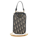 Christian Dior Trotter Canvas Phone Holder Chain Montaigne Bag Navy Auth 154027M-13