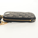 Christian Dior Trotter Canvas Phone Holder Chain Montaigne Bag Navy Auth 154027M-3