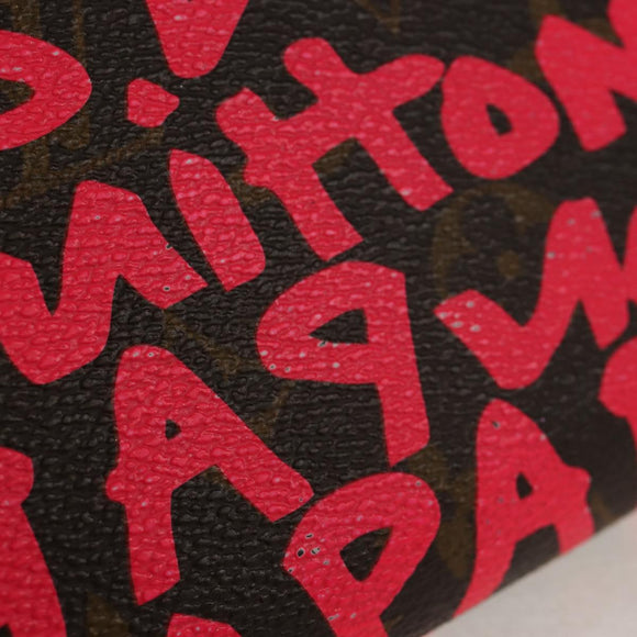 LOUIS VUITTON Monogram Graffiti Zippy Wallet Wallet Pink M93710 Auth 154028V