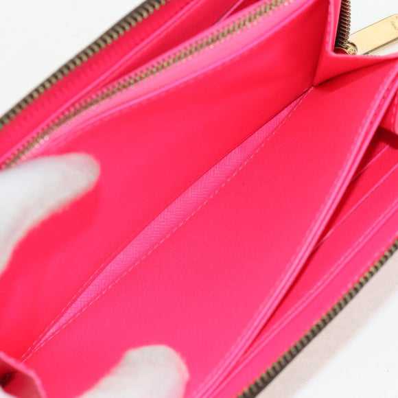 LOUIS VUITTON Monogram Graffiti Zippy Wallet Wallet Pink M93710 Auth 154028V