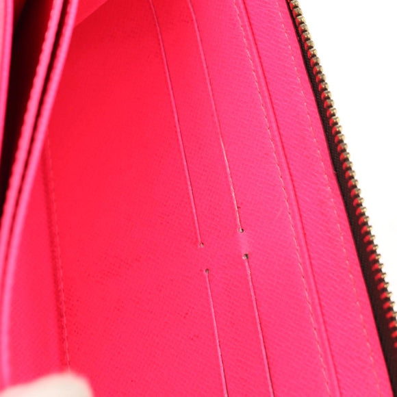 LOUIS VUITTON Monogram Graffiti Zippy Wallet Wallet Pink M93710 Auth 154028V