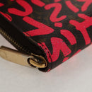 LOUIS VUITTON Monogram Graffiti Zippy Wallet Wallet Pink M93710 Auth 154028V-14