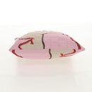 CHANEL Choco Bar Hand Bag Canvas Gold Pink CC Auth 154030M-10