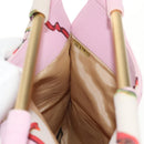 CHANEL Choco Bar Hand Bag Canvas Gold Pink CC Auth 154030M-17