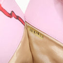 CHANEL Choco Bar Hand Bag Canvas Gold Pink CC Auth 154030M-18