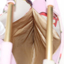 CHANEL Choco Bar Hand Bag Canvas Gold Pink CC Auth 154030M-19