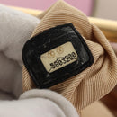 CHANEL Choco Bar Hand Bag Canvas Gold Pink CC Auth 154030M-20