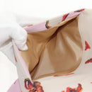 CHANEL Choco Bar Hand Bag Canvas Gold Pink CC Auth 154030M-21