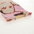 CHANEL Choco Bar Hand Bag Canvas Gold Pink CC Auth 154030M-6