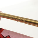 CHANEL Choco Bar Hand Bag Canvas Gold Pink CC Auth 154030M-8