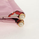 CHANEL Choco Bar Hand Bag Canvas Gold Pink CC Auth 154030M-9