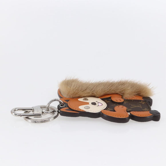 LOUIS VUITTON Monogram Porte Cles Squirrel Schlüsselanhänger M00345 LV Auth 154032SAM