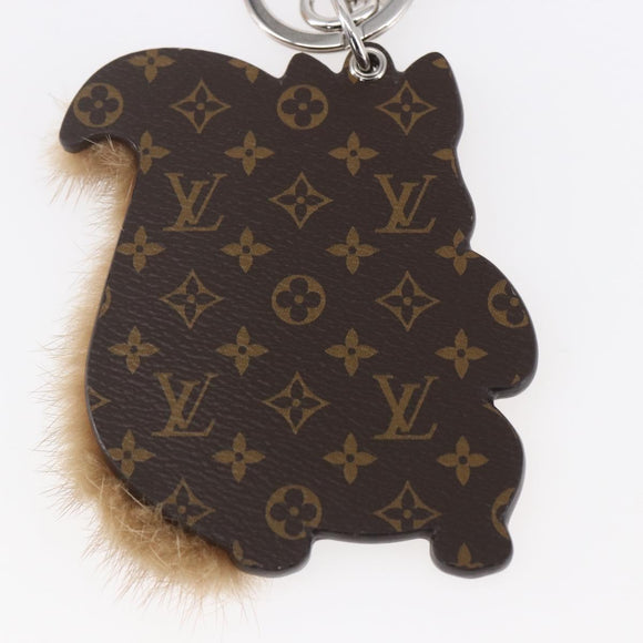 LOUIS VUITTON Monogram Porte Cles Squirrel Schlüsselanhänger M00345 LV Auth 154032SAM