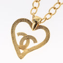 CHANEL COCO Mark Necklace metal Gold Tone CC Auth 154033SAV-11