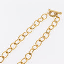 CHANEL COCO Mark Necklace metal Gold Tone CC Auth 154033SAV-15