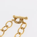 CHANEL COCO Mark Necklace metal Gold Tone CC Auth 154033SAV-16