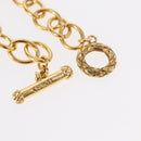 CHANEL COCO Mark Necklace metal Gold Tone CC Auth 154033SAV-17