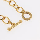 CHANEL COCO Mark Necklace metal Gold Tone CC Auth 154033SAV-18