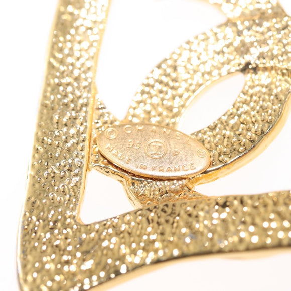 CHANEL COCO Mark Necklace metal Gold Tone CC Auth 154033SAV