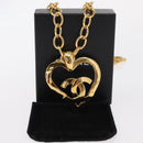 CHANEL COCO Mark Necklace metal Gold Tone CC Auth 154033SAV-20