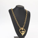 CHANEL COCO Mark Necklace metal Gold Tone CC Auth 154033SAV-21