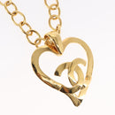 CHANEL COCO Mark Necklace metal Gold Tone CC Auth 154033SAV-3