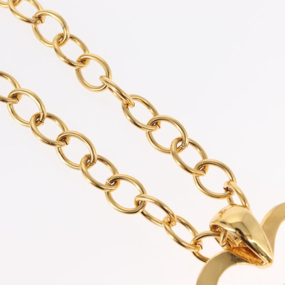 CHANEL COCO Mark Necklace metal Gold Tone CC Auth 154033SAV