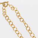 CHANEL COCO Mark Necklace metal Gold Tone CC Auth 154033SAV-8