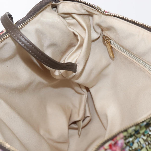 CHANEL Girl Chanel Shoulder Bag Tweed Multicolor Gold CC Auth 154036SAM