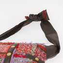 CHANEL Girl Chanel Shoulder Bag Tweed Multicolor Gold CC Auth 154036SAM-8