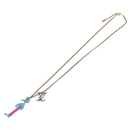 LOUIS VUITTON LV Animals Necklace metal Gold Tone MP2928 LV Auth 154037SAM - 0