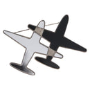 CHANEL Airline Mirror Brooch metal Silver CC Auth 154038V-1