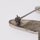 CHANEL Airline Mirror Brooch metal Silver CC Auth 154038V-10