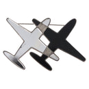 CHANEL Airline Mirror Brooch metal Silver CC Auth 154038V-2