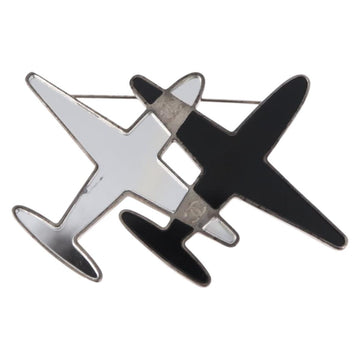 CHANEL Airline Mirror Brooch metal Silver CC Auth 154038V - 0