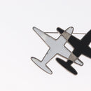 CHANEL Airline Mirror Brooch metal Silver CC Auth 154038V-3