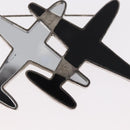 CHANEL Airline Mirror Brooch metal Silver CC Auth 154038V-5