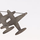 CHANEL Airline Mirror Brooch metal Silver CC Auth 154038V-8