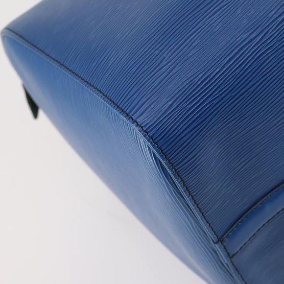 LOUIS VUITTON Epi Keepall 50 Boston Bag Blue M42965 LV Auth 154039V