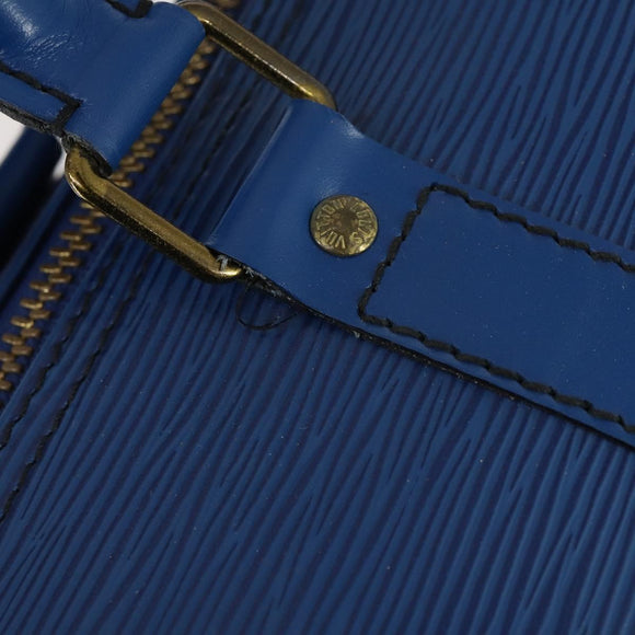LOUIS VUITTON Epi Keepall 50 Boston Bag Blue M42965 LV Auth 154039V
