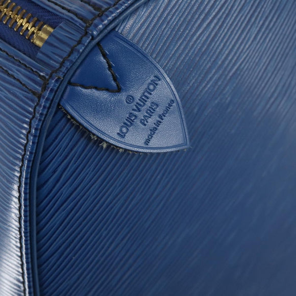 LOUIS VUITTON Epi Keepall 50 Boston Bag Blue M42965 LV Auth 154039V