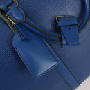 LOUIS VUITTON Epi Keepall 50 Boston Bag Blue M42965 LV Auth 154039V-19
