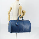 LOUIS VUITTON Epi Keepall 50 Boston Bag Blue M42965 LV Auth 154039V-22