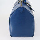 LOUIS VUITTON Epi Keepall 50 Boston Bag Blue M42965 LV Auth 154039V-4