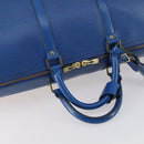 LOUIS VUITTON Epi Keepall 50 Boston Bag Blue M42965 LV Auth 154039V-7