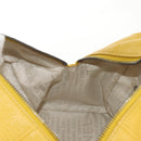 CHANEL Choco Bar Hand Bag Caviar Skin Yellow Silver CC Auth 154042V-21