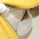 CHANEL Choco Bar Hand Bag Caviar Skin Yellow Silver CC Auth 154042V-24