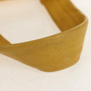 CHANEL Choco Bar Hand Bag Caviar Skin Yellow Silver CC Auth 154042V-9